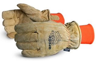 Superior Glove Work Gloves, Mechanics, PVC, Black/Org, PR MXVSBE/S