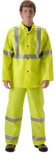nasco worklite yellow hi viz lightweight tear resistant rainproof suit jacket