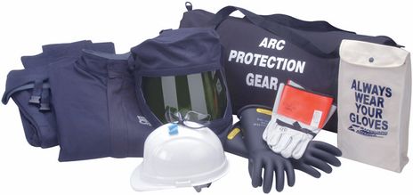 40 Cal Arc Flash Suit Kit with Jacket and Bib Overall, Category 4