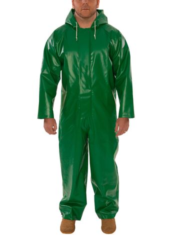 Tingley V41108 Safetyflex® Fire Resistant Coverall - PVC Coated, Chemical Resistant, with Attached Hood Front