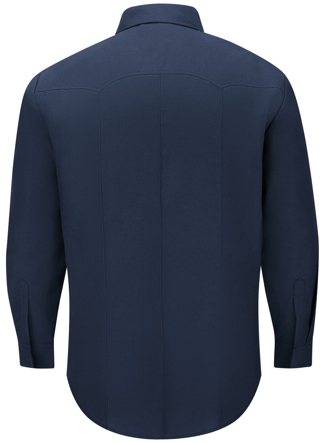 Workrite FR Firefighter Shirt FSF4, Classic Long Sleeve, Western Navy Back