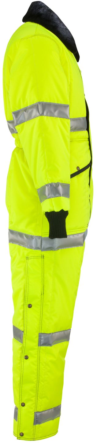 RefrigiWear 0344L2 Hivis Iron-Tuff Coverall Lime Right