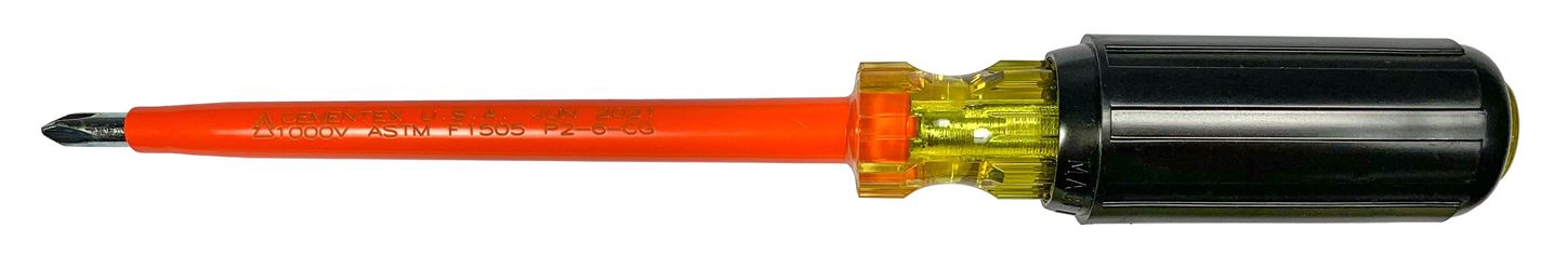 Cementex P2-6-CG Insulated Phillips Tip Screwdriver Tip Size 2