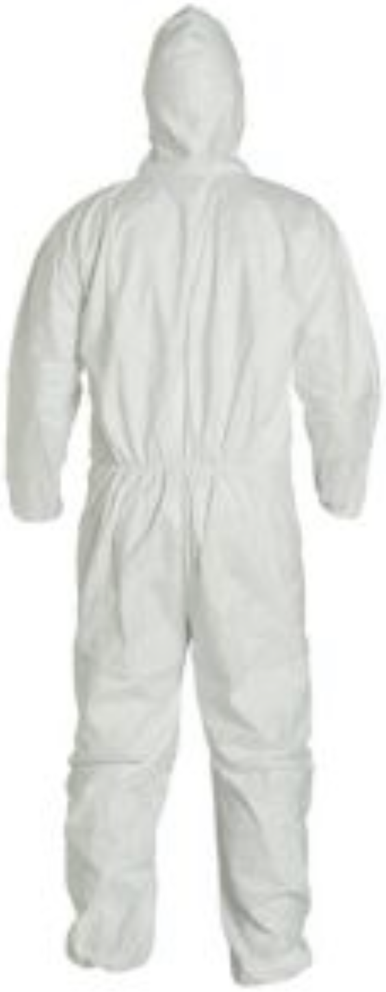 DuPont™ Tyvek® Disposable Suit with Hood  Elastic Wrists  Ankles  TY127SWH — Coverall Size: M — Legion Safety Products