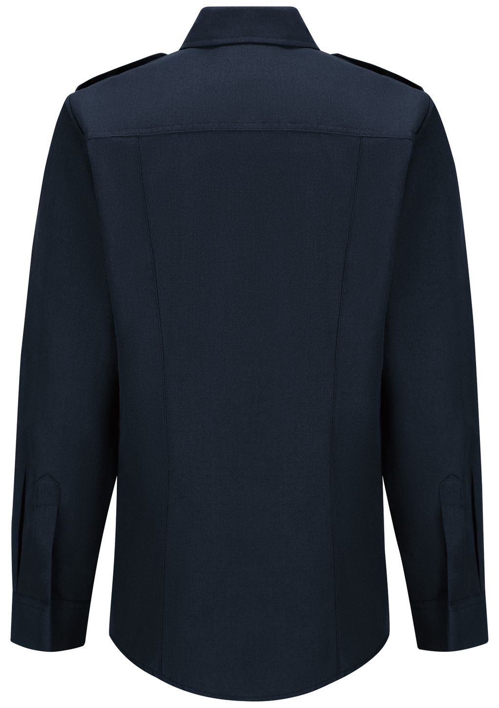 Workrite FR Women's Fire Chief Shirt FSC5, Classic Long Sleeve Midnight Navy Example Back