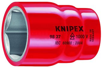 Knipex Tools Inch-Sized Insulated Hexagon Sockets For 3/8" Driver