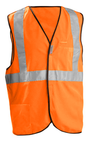 Occunomix OccuLux Break-Away and High Visibility Vest LUX-SSBRP Front Orange