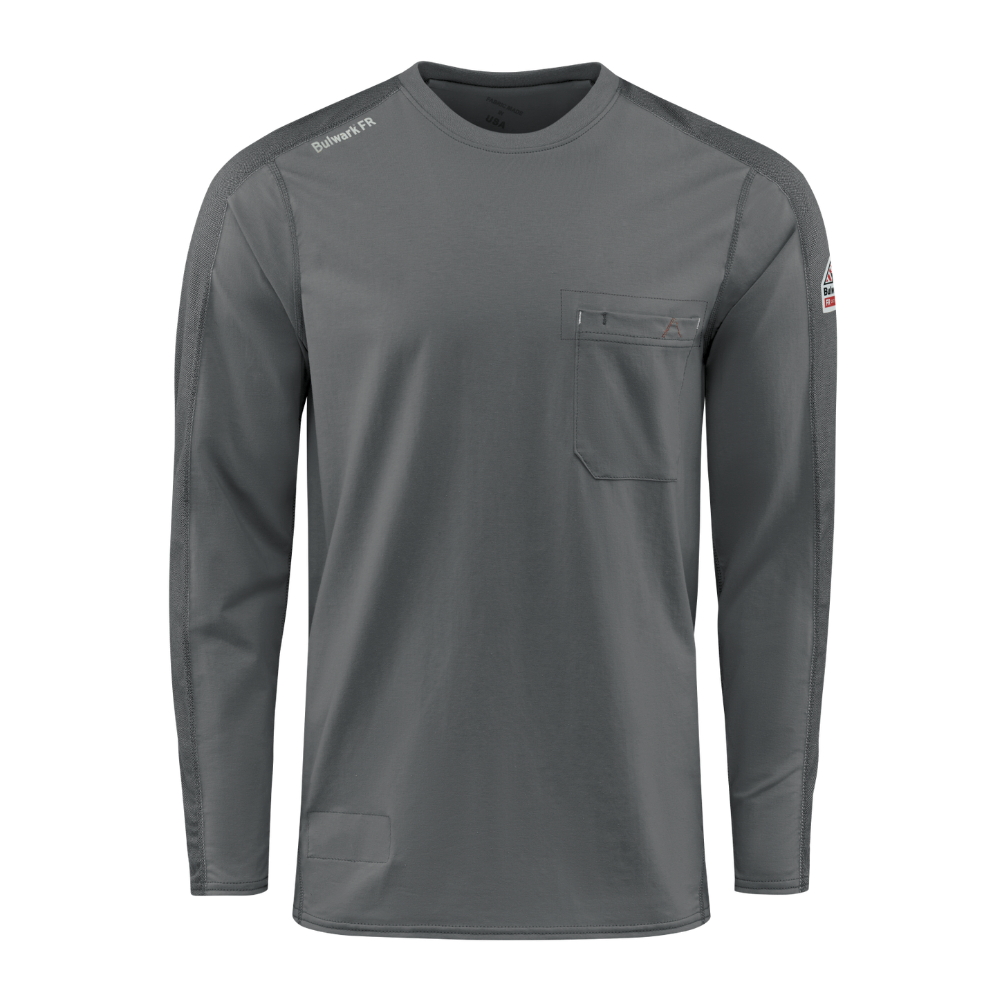 Bulwark-fr-stt2-mens-flex-knit-tee-charcoal-front