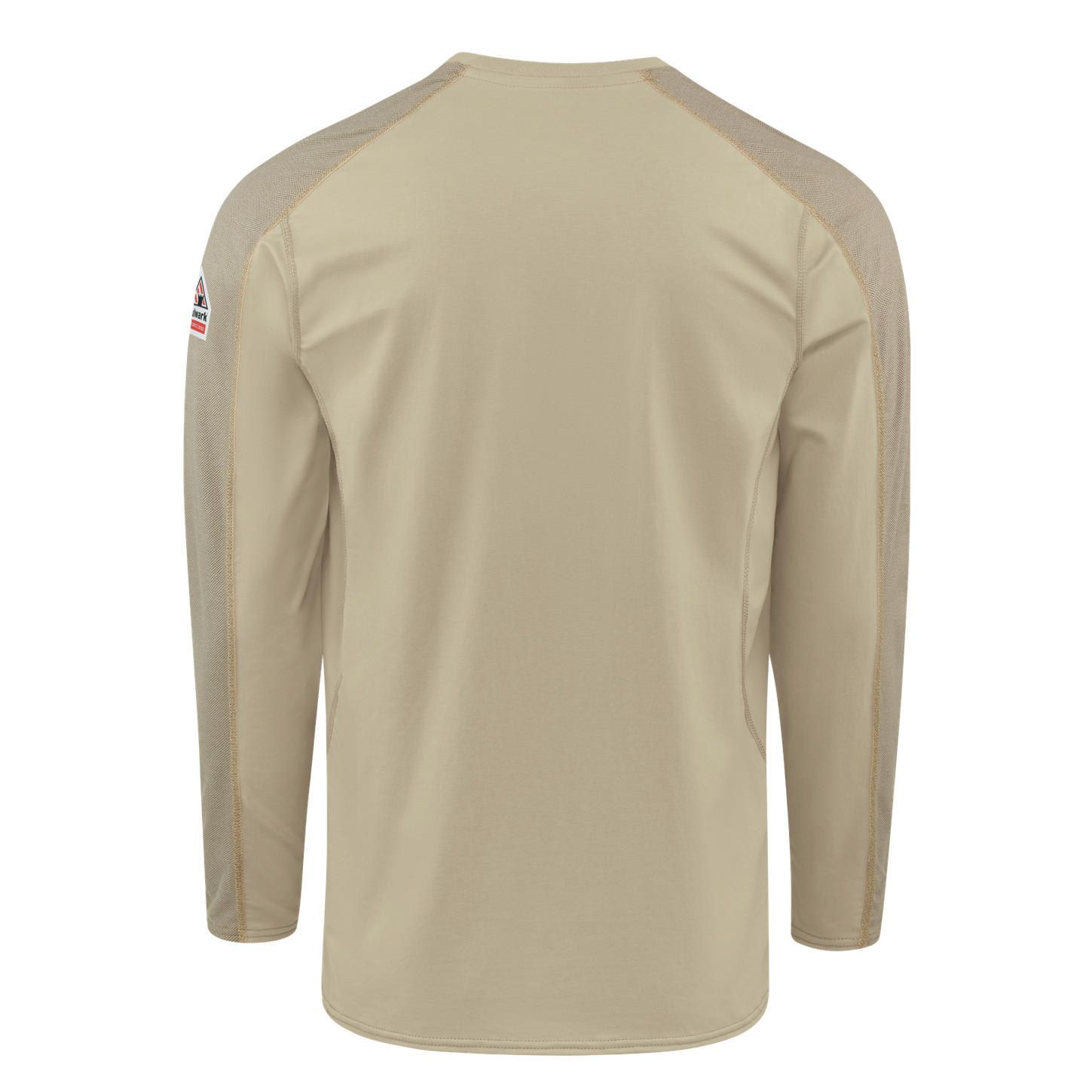 Bulwark-fr-stt2-mens-flex-knit-tee-khaki-back