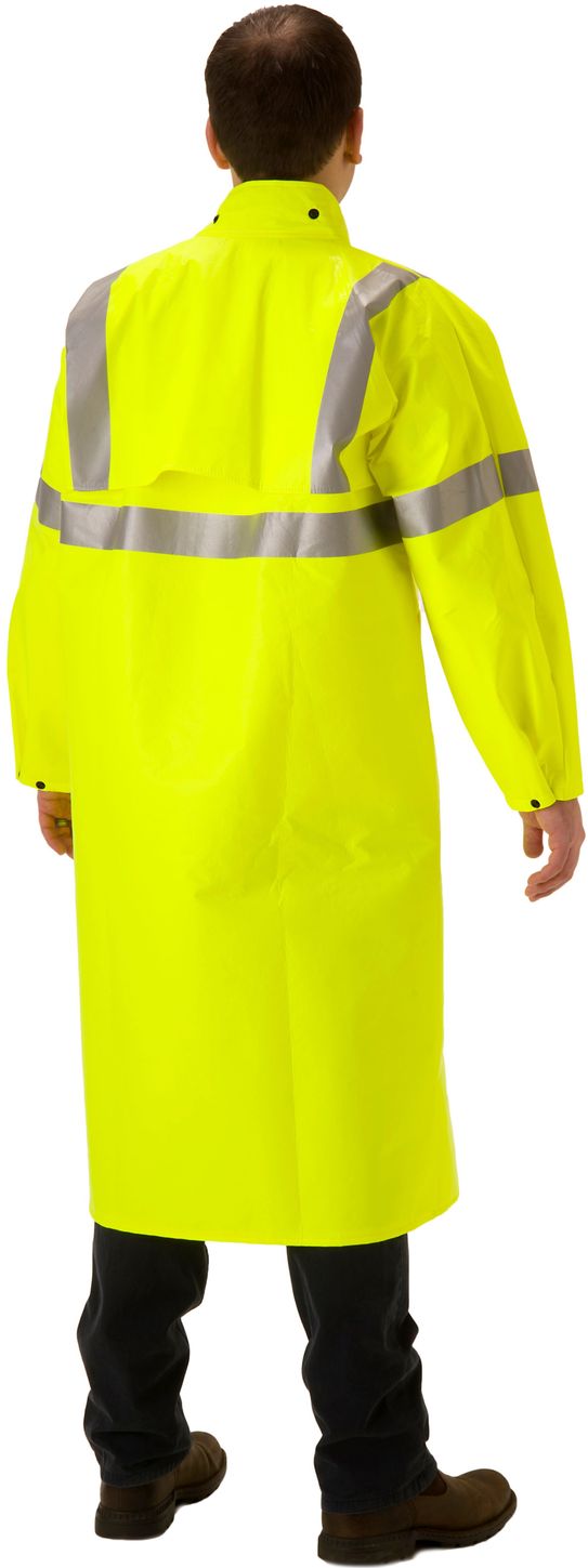 Nasco ArcLite Air 1701CFY114 FR Hi-Vis Full Length Coat 50" with Hood Back