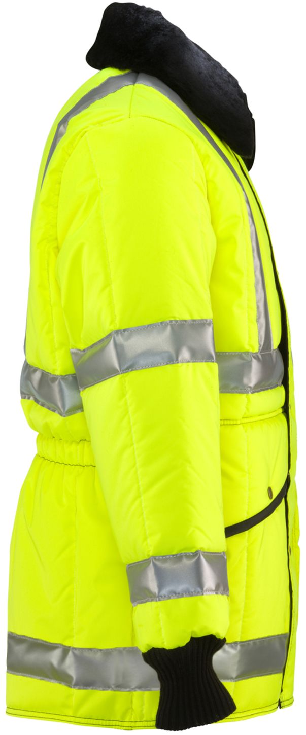 RefrigiWear 0342L2 HiVis Iron-Tuff Jackoat Lime Right