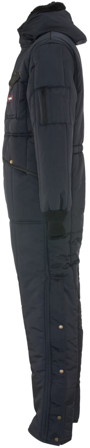 RefrigiWear 0381 Iron-Tuff Winter Work Coverall With Hood Navy Left