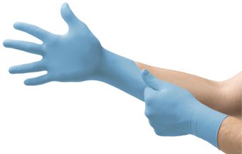Ansell TNT Blue Nitrile Disposable Gloves 92-575 - Lightly Powdered
