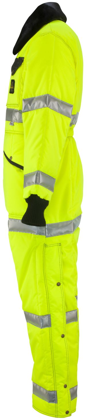 RefrigiWear 0344L2 Hivis Iron-Tuff Coverall Lime Left