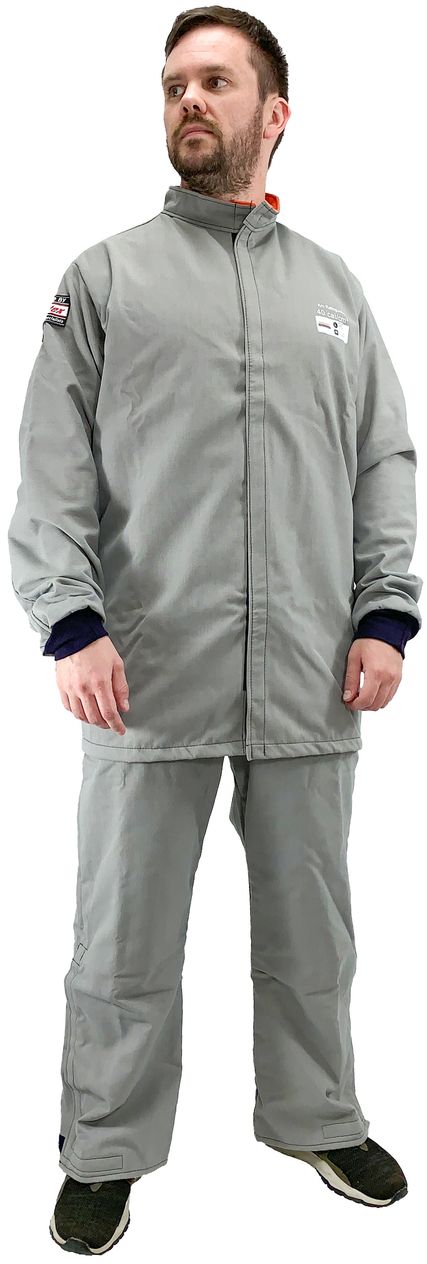 Cementex CUL40CT 40 Cal O Series Ultra Light Arc Rated Coat HRC 4 Front Grey
