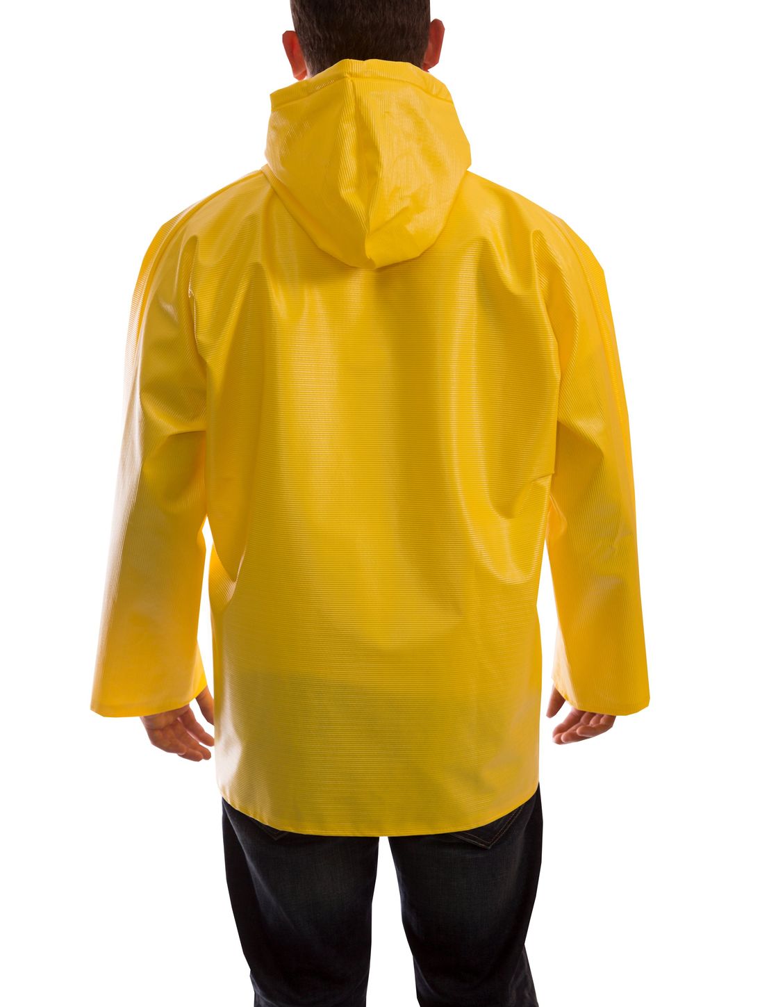 Tingley J31107 Webdri® Chemical Resistant Jacket - PVC Coated, Tear Resistant, with Attached Hood Back